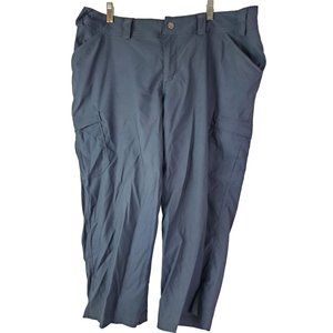 Duluth Trading Dry On The Fly Womens Capris Pants 18W Plus Dark Gray Blue hiking